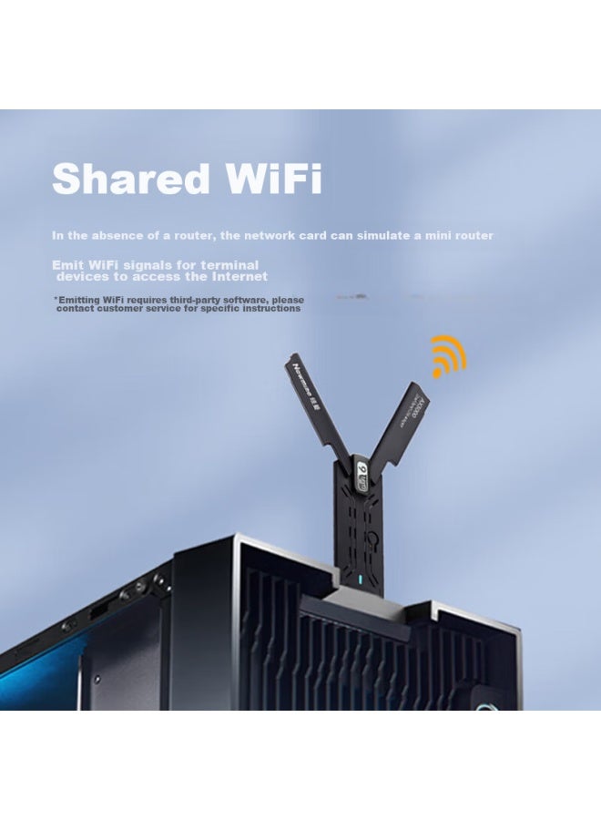 Newmine Ax3000 Wifi 6 Wireless Network Adapter Usb For Desktop And Laptop, 3000m Dual-band 5g Laptop Computer Wifi Receiver And Transmitter - Image 5