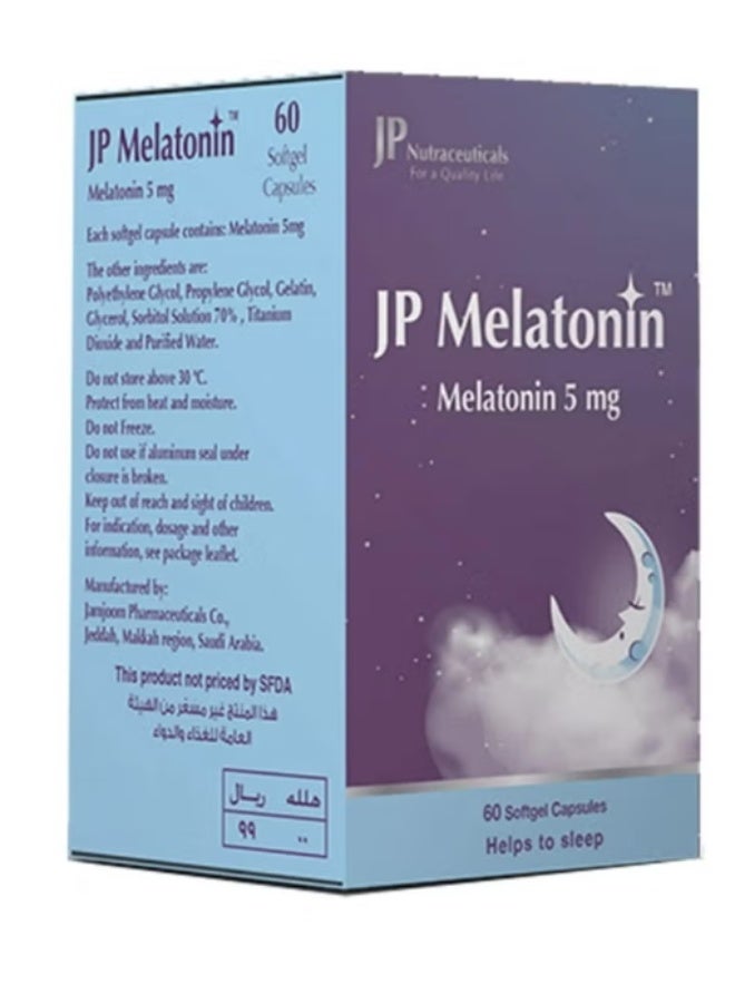 JP Melatonin 5mg Capsules 60’s