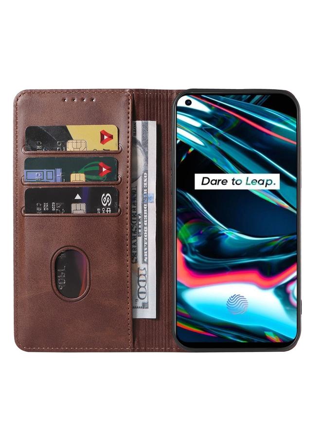 اس-توب جراب هاتف Realme 7 Pro بإغلاق مغناطيسي من الجلد - Image 3