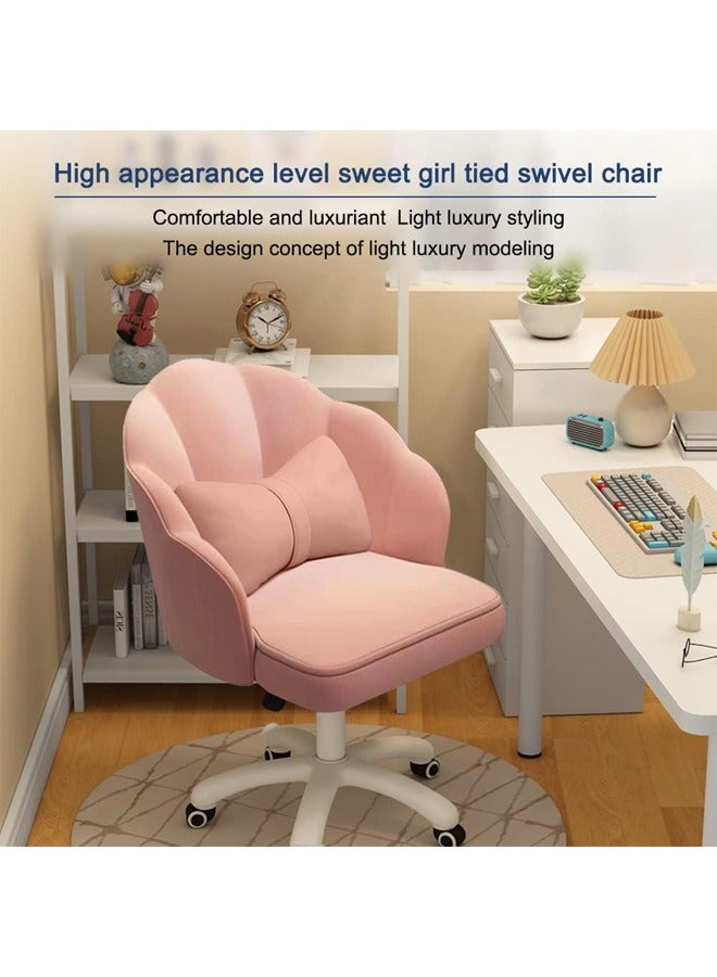 Reelyo Home Office Desk Butterfly Chair with Mid-Back Upholstered Modern Tufted Computer Task Chair Swivel Height Adjustable Velvet Accent Chair - Image 5