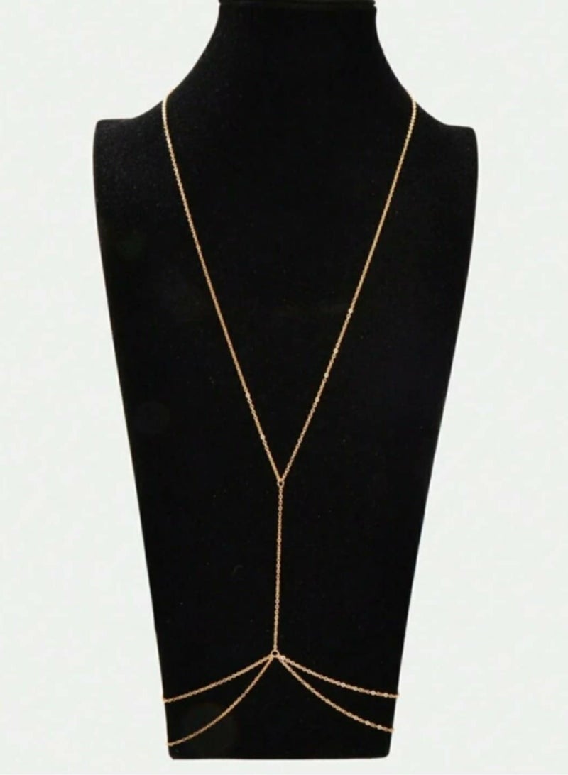 RA accessories Women's Unique  Body Chain Golden -Belly Chain  - Image 1