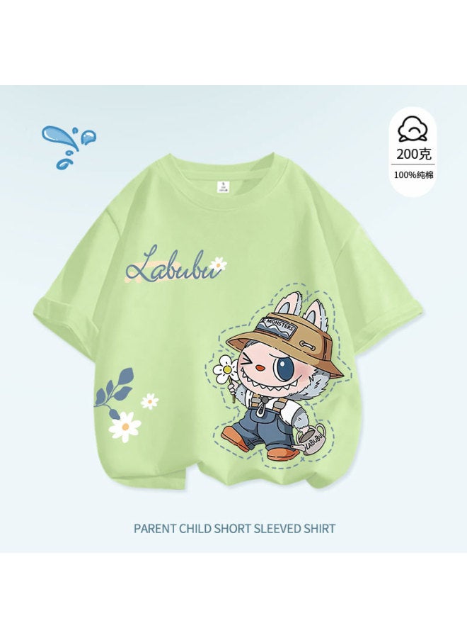 Hot Popular Cartoon Anime Children's Pure Cotton Short-sleeved T-shirt For Boys And Girls, Summer Casual Versatile T-shirt