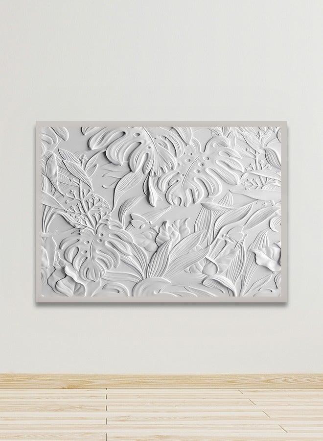 Marktna Canvas Wall Art For Wall Decoration Abstract Design With A Hollow Silver Frame Size 120x80cmOne Piece - Image 1