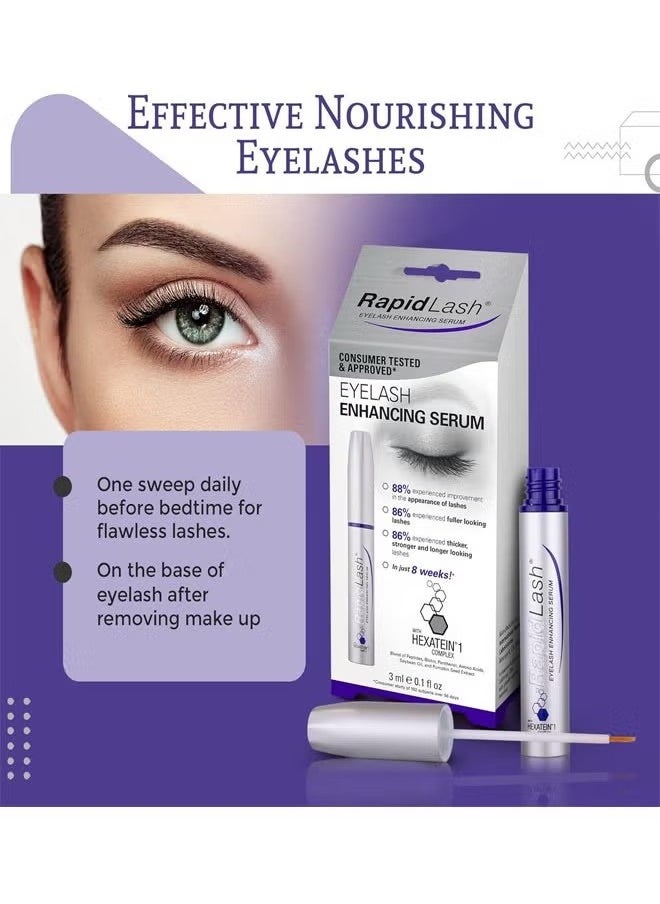 Rapidlash - Eyelash Enhancing Serum With Hexatein 1 Complex, Promotes Appearance of Longer And Thicker Eyelashes,Eradicates Signs of Fatigue And Illuminates The Eye Area,Can Easily Be Worn Alone or Under Makeup - Image 1