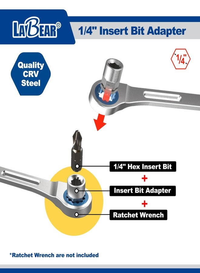 LABEAR- 4pcs socket wrench adapters, Ratcheting Wrench to Square Drive Adapter Set - Image 4