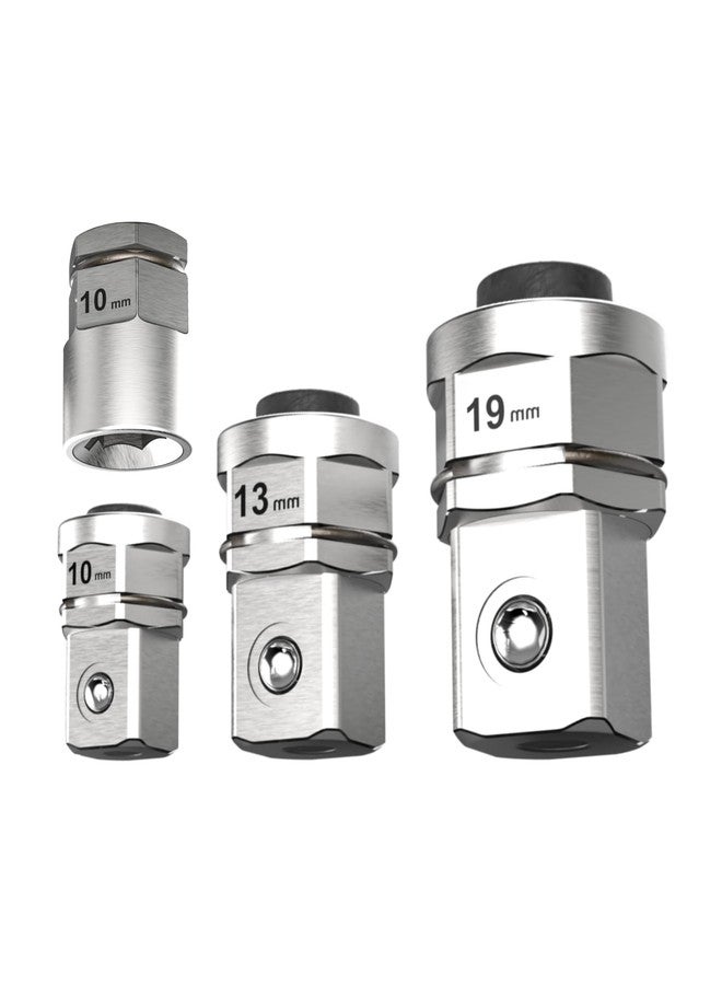 LABEAR- 4pcs socket wrench adapters, Ratcheting Wrench to Square Drive Adapter Set - Image 1