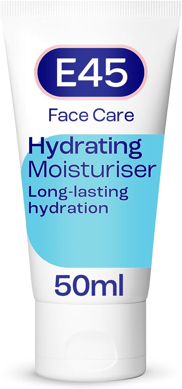 E45 Face Moisturiser Hydrating Face Cream for LongLasting Moisturisation Lightweight Cream for Dry and Sensitive Skin FastAbsorbing and NonGreasy Formula Dermatologically Tested 50ml - Image 1
