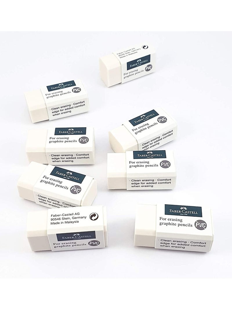 FABER-CASTELL - 24-Piece PVC Free Pencil Eraser Set - Image 1
