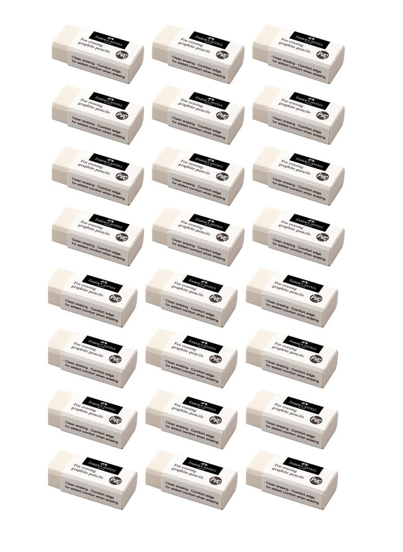 FABER-CASTELL - 24-Piece PVC Free Pencil Eraser Set - Image 1