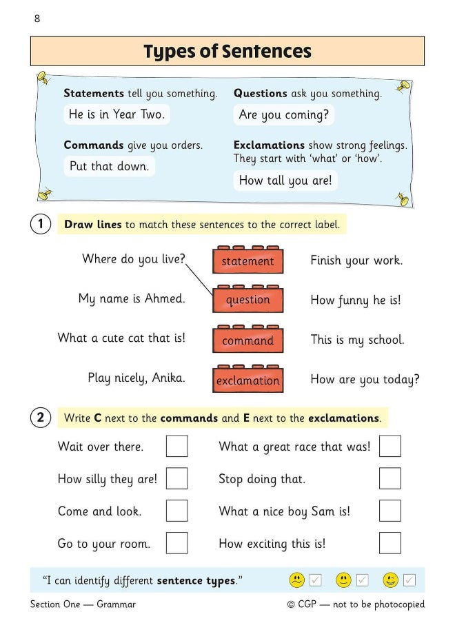null - KS1 English Year 2 Grammar, Punctuation & Spelling Targeted Question Book (with Answers) - Image 1