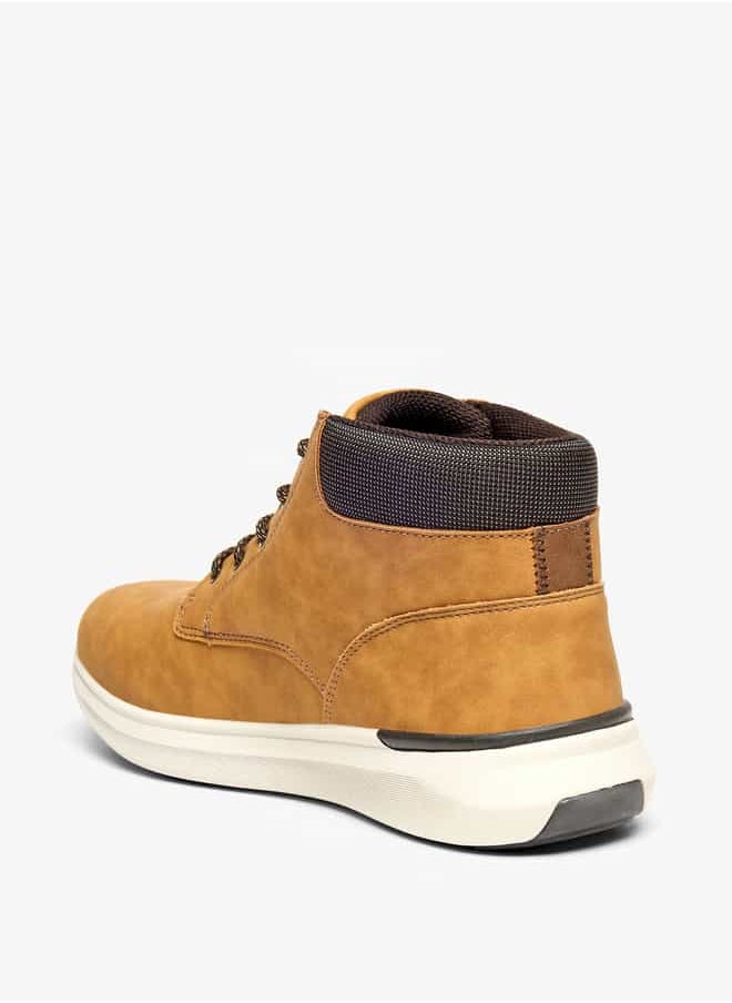 LBL by Shoexpress Men Panelled Lace-Up Chukka Boots  - Image 2
