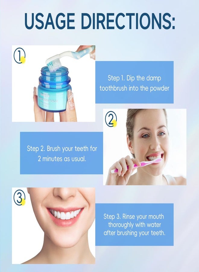 Gaayou Teeth Whitening Powder 2PCS Tooth Powder Instant Tooth Whitening Mint Flavor Teeth Whitener Toothpaste Powders for Tooth Stain Removal 100g/3.53oz - Image 4