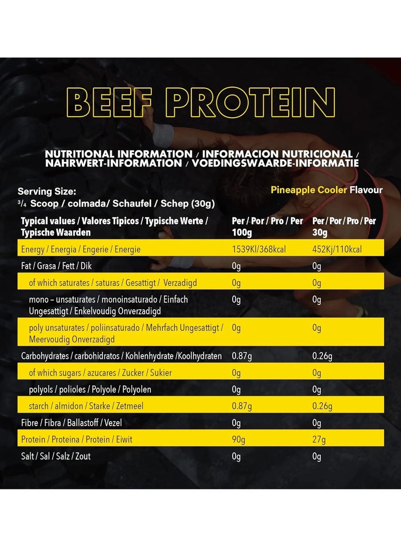 NXT Nutrition Beef Protein Isolate - Pineapple - (1.8kg) - Image 2
