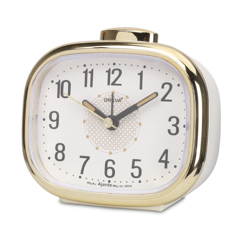 OREVA Bip Alarm Table Analog Clock (Copper 10.7 Cm X 3.7 Cm X 6.3 Cm, Aa3017) - Image 4