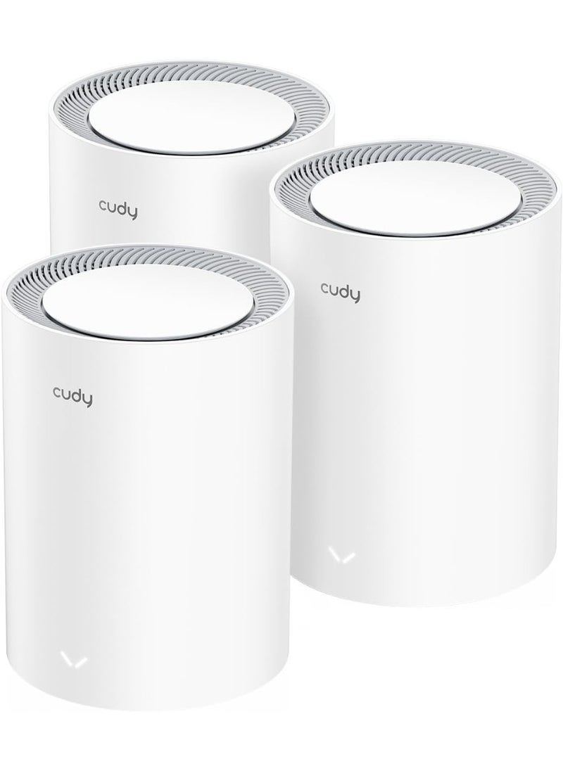 cudy Dual Band BE3600 WiFi 7 Wi-Fi Mesh System, 3.6 Gbps 160 Mhz, Coverage up to 2500 Sq.ft, 3 Gigabit Ports, Multi-VPN Compatible, Cudy APP Control  - Image 2