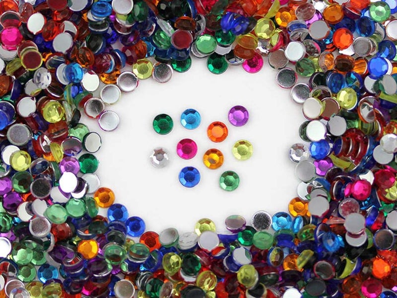 Allstarco Stick On Craft Gems â€“ Crystal Clear Self Adhesive Acrylic Rhinestones, 10mm Flatback, 5 Sheets (250 PCS) for DIY, Cards, Invitations & Decorations - Image 5