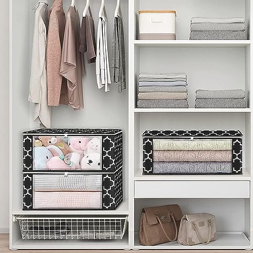 KIKA HOMS MINI 30L Foldable Clothes Storage Organizer Bags with Large Clear Window for Closet, Dorm, Pillows, Bedding, Clothes, Stuffed Toys, Blankets - Image 5