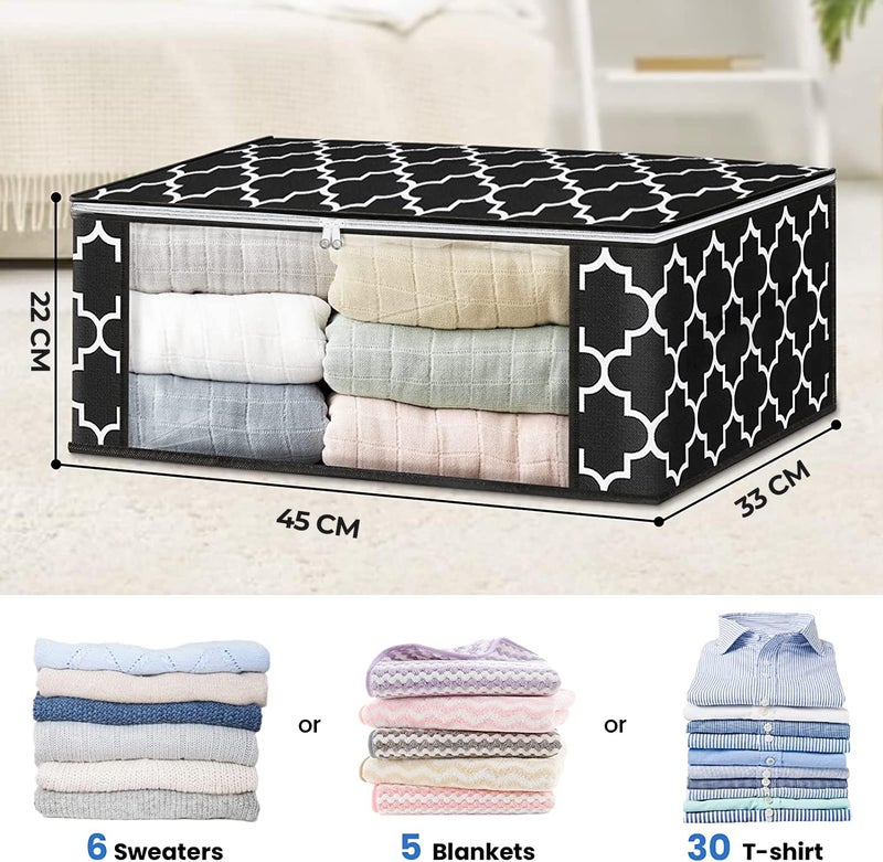 KIKA HOMS MINI 30L Foldable Clothes Storage Organizer Bags with Large Clear Window for Closet, Dorm, Pillows, Bedding, Clothes, Stuffed Toys, Blankets - Image 2