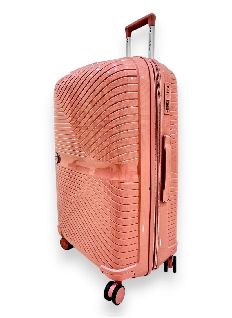 Generic - Pink Infinity Set of 3 Trolley SuitCases Small | Medium | Large Luggage Trolley - Image 1