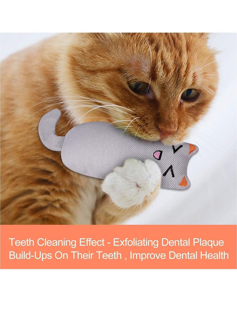 5 Pcs Cat Toys Catnip Toys Cat Chew Toy Interactive Cat Toy Bite Resistant Catnip Toys for Cats Kittens Puppies Catnip Filled Cartoon Mice Cat Teething Chew Toy - Image 5