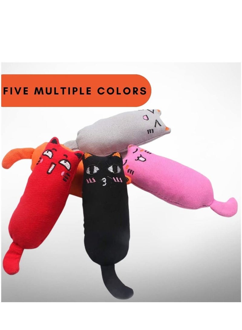 5 Pcs Cat Toys Catnip Toys Cat Chew Toy Interactive Cat Toy Bite Resistant Catnip Toys for Cats Kittens Puppies Catnip Filled Cartoon Mice Cat Teething Chew Toy - Image 2