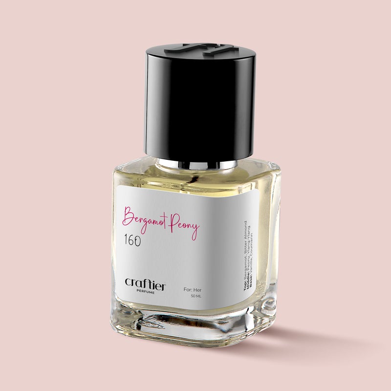 Craftier Perfume BERGAMOT PEONY - Inspired of-GOOD GIRL BLUSH, Eau De Parfum for Women - 50ml, Long Lasting Floral Fragrance Upto 16 Hrs, Travel Size Women's Perfume - Image 1