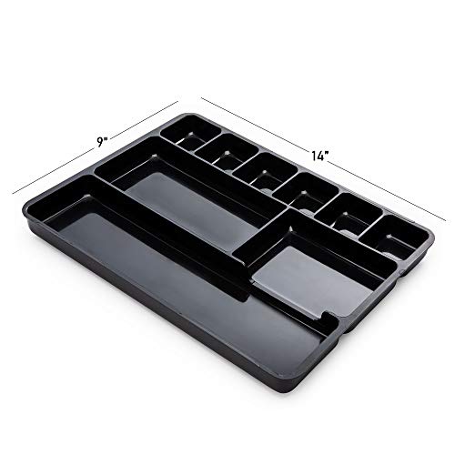 Manaloom Desk Drawer Organizer Tray with 9 Storage Compartments - For Home and Office - Drawer Organizers Office, Perfect Organizing Pens, Pencils, Paper Clips, Sticky Notes and all your Supplies - 2 Pack - Image 3