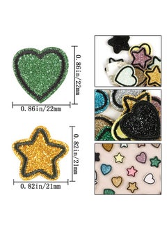 38 Pcs Small Star Heart Shaped Patch Self-Adhesive Embroidery Patches Cute Shiny Sequins Applique Stick On Patches For Clothing, Bags, Jackets, Jeans Diy Craft Valentine Christmas Decoration - pzsku/Z760B19FA7620CF499677Z/45/_/1734347887/4a2b9049-622f-4fd8-bed7-8f06a31fb287