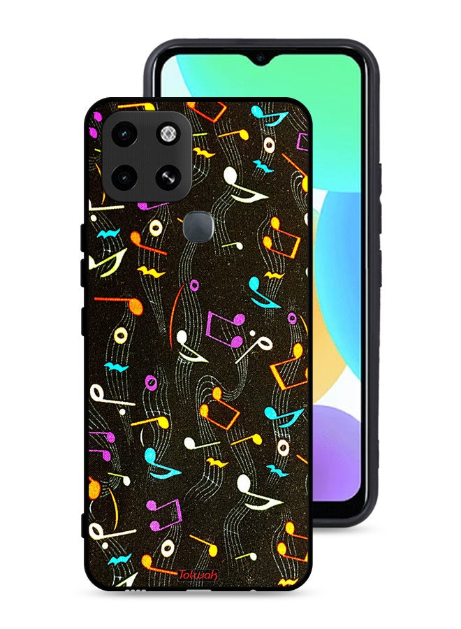 Tolwak Infinix Smart 6 Protective Case Cover Music Fabric Pattern - Image 1