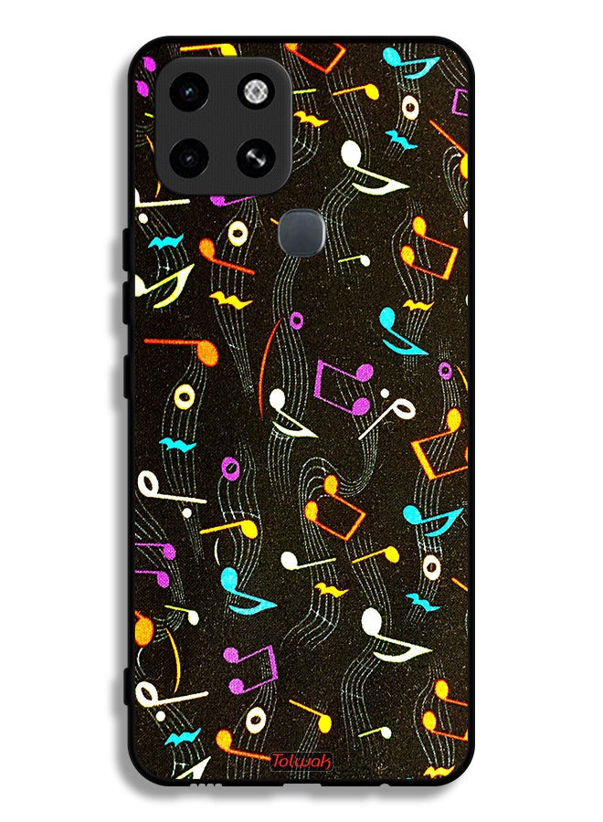 Tolwak Infinix Smart 6 Protective Case Cover Music Fabric Pattern - Image 2