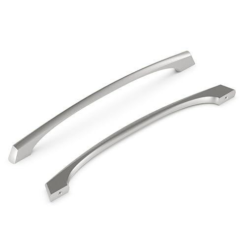Hickory Hardware 1 Pack Solid Core Kitchen Cabinet Pulls, Luxury Cabinet Handles, Hardware for Doors & Dresser Drawers, 8-13/16 Inch (224mm) Hole Center, Stainless Steel, Greenwich Collection - Image 1