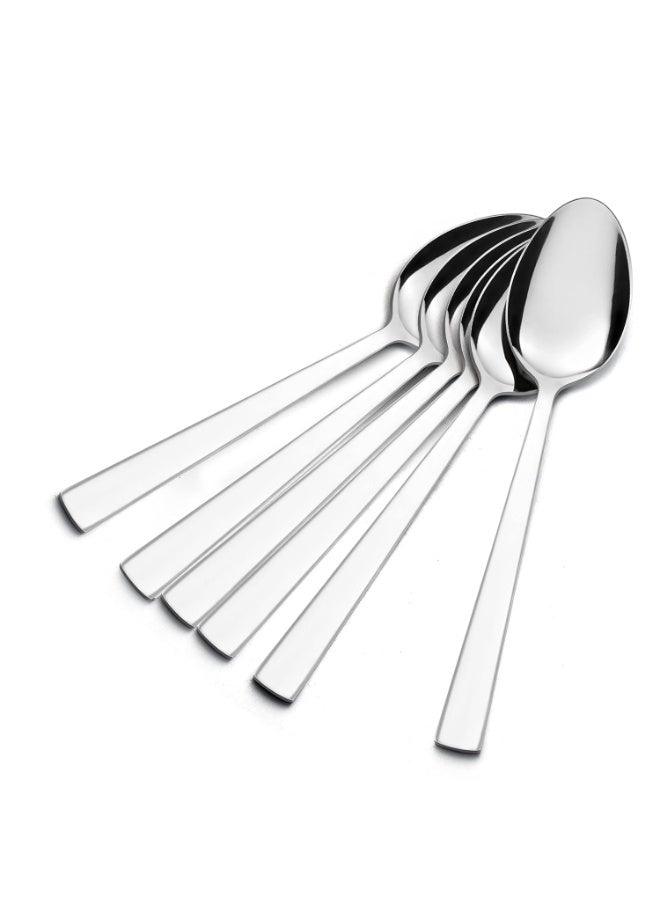 EMBASSY 12 Pieces Stainless Steel Tea Spoon Set for Tea, Coffee, Sugar & Spices, Small Spoons, Silver, Length: 14.5 cm, Thick: 1.9 mm, Food Grade Silverware, Mirror Polished, Silver Spoons, Anti Rust - Image 2