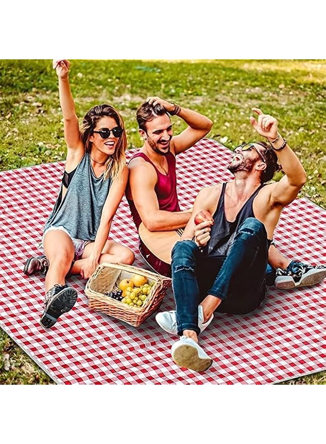 erorex EROREX AHLAN Extra Large Family Picnic,2m*2m Outdoor Beach Blanket, Portable Foldable Picnic Blankets Waterproof Sandproof with Tote, Picnic Mat for Camping/Travel/Hiking on Grass (1) - Image 4