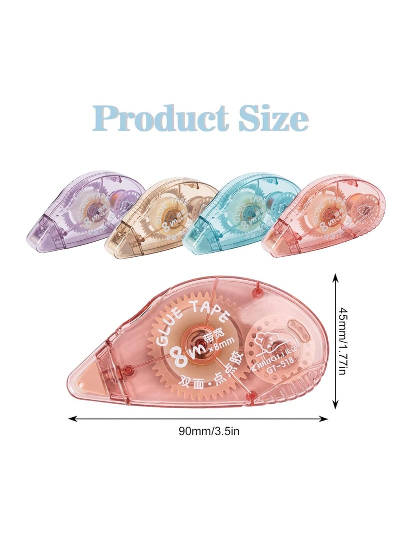 شريط لاصق للكتابة على القصاصات، عبوة من 4 أشرطة لاصقة للقصاصات، شريط لاصق مزدوج الوجهين للحرف اليدوية، شريط لاصق 26 قدم × 0.31 بوصة، مستلزمات حرفية للقصاصات وتغليف الهدايا وشريط لاصق للصور. - Image 5