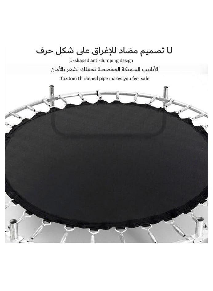 Generic Indoor Home Trampoline Bouncing Bed with Guard Net for Children, 140 cm x 140 cm x 120 cm Size, Yellow - Image 2