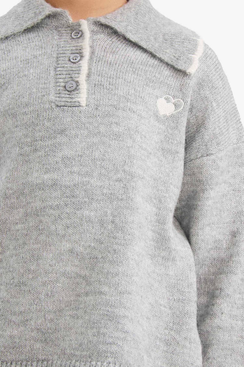 ديفاكتو بلوفر بناتي قصة عادية بياقة بولو - Image 5