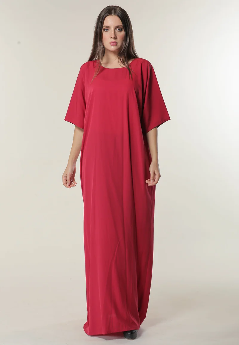 Moistreet Elegant Crew Neck Casual Abaya