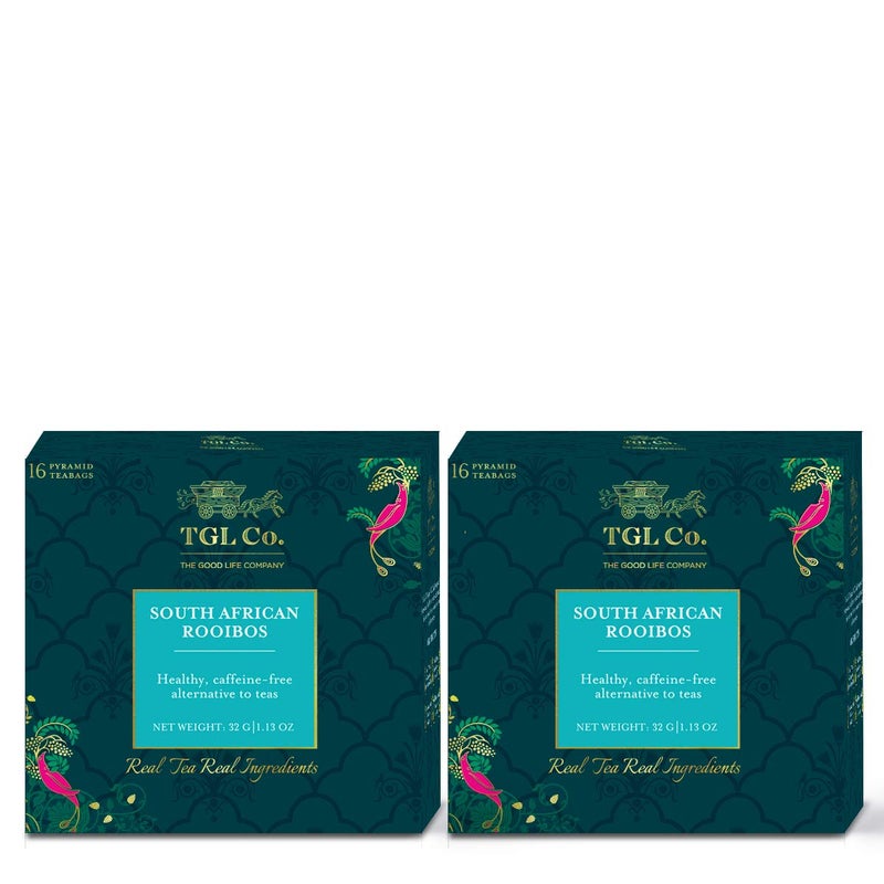 TGL Co. The Good Life Company TGL Co. South African Rooibos 16 Tea Bags Pack of 2 | Boost Immunity | Rich in Antioxidants | Improves Digestion | Supports Heart Health | Caffeine-Free Herbal Tea - Image 1