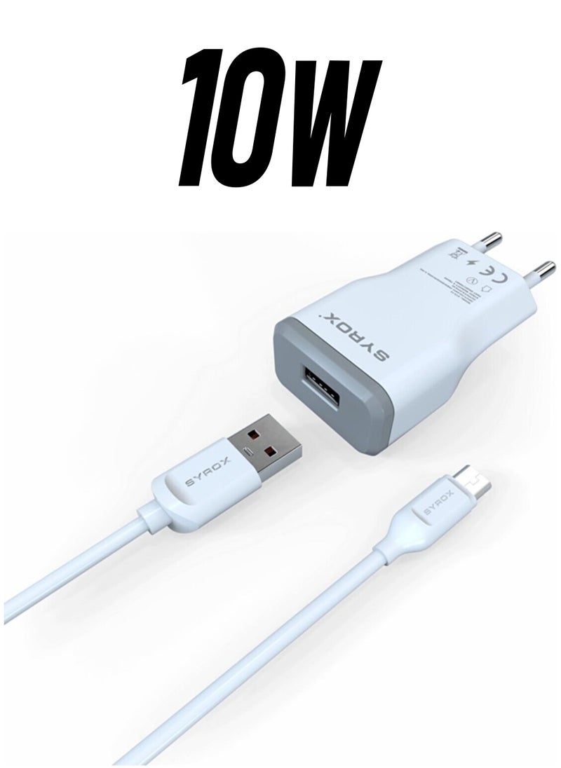 Syrox - Eu-39-Huawei Ascend P6 Compatible 2.0 Ampere Charger with Micro USB Port + Cable Charger - J15 - Image 1