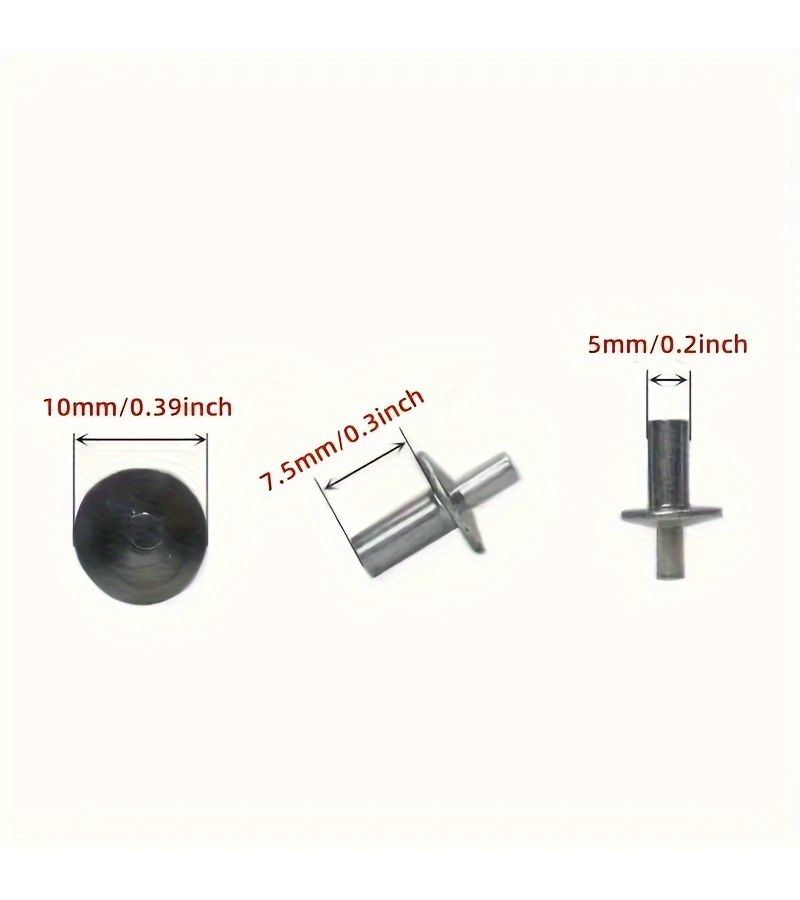 27Pcs Semi Circular Core Rivets Flat Round Head Hammer In Expansion Rivets Impact Driven Fasteners For Home Mechanical Equipment Precision Instruments Quick Convenient Repairs - Image 2