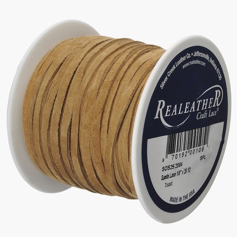 Realeather ريالذر، جلد توست المخملي، 1/8" × 25 ياردة، 0.125"/25 ياردة (SOS25-2004) - Image 2