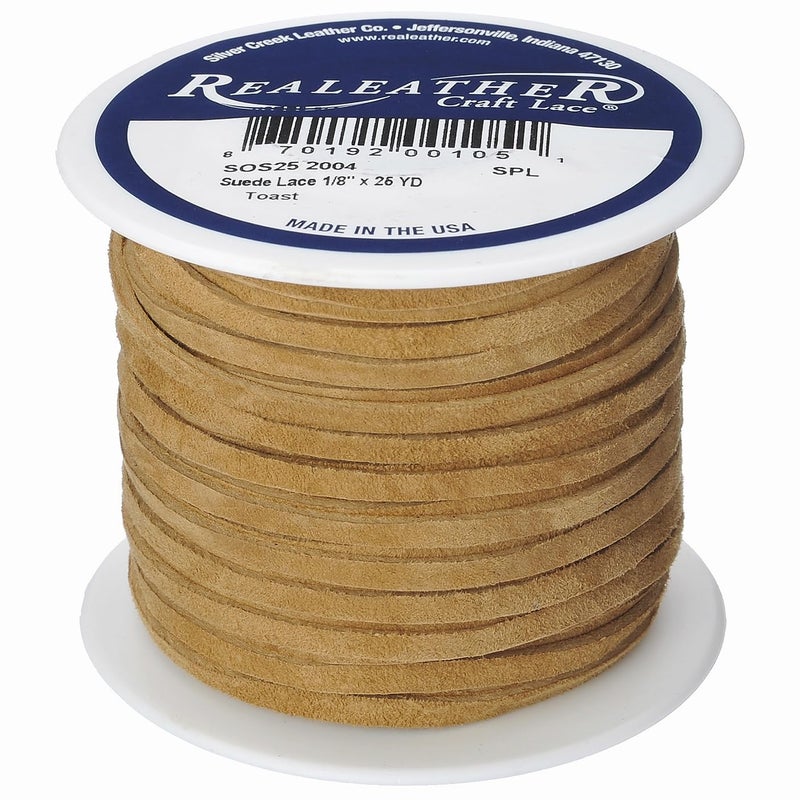 Realeather ريالذر، جلد توست المخملي، 1/8" × 25 ياردة، 0.125"/25 ياردة (SOS25-2004) - Image 1