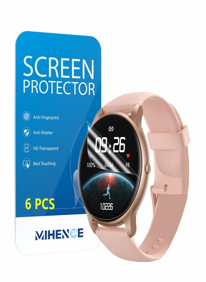 MIHENCE HD Screen Protector Compatible for Parsonver SR1 1.32” Round Smart Watch, Full Coverage TPU Protective Film (6PCS) - Image 1