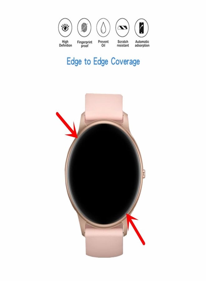 MIHENCE HD Screen Protector Compatible for Parsonver SR1 1.32” Round Smart Watch, Full Coverage TPU Protective Film (6PCS) - Image 4