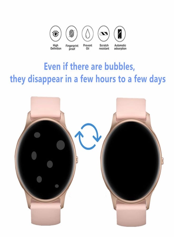 MIHENCE HD Screen Protector Compatible for Parsonver SR1 1.32” Round Smart Watch, Full Coverage TPU Protective Film (6PCS) - Image 3