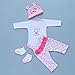 ZIYIUI Reborn Baby Dolls Clothes Reborn Doll Clothe 4pcs Pink Set Reborn Dolls Outfit Accessories for 1722 Inch Newborn Baby Doll BoyGirl - Image 4