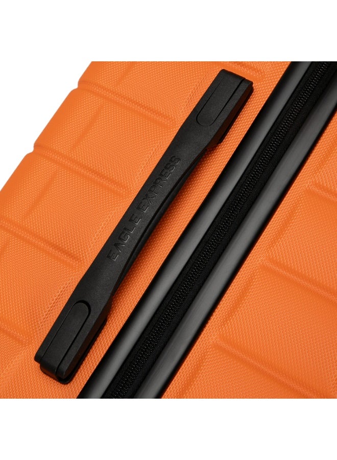 Eagle Express Wood 3-Piece Hard Trolley Luggage Set - Orange - Free Protective Cover - 1-Year Warranty - Image 3