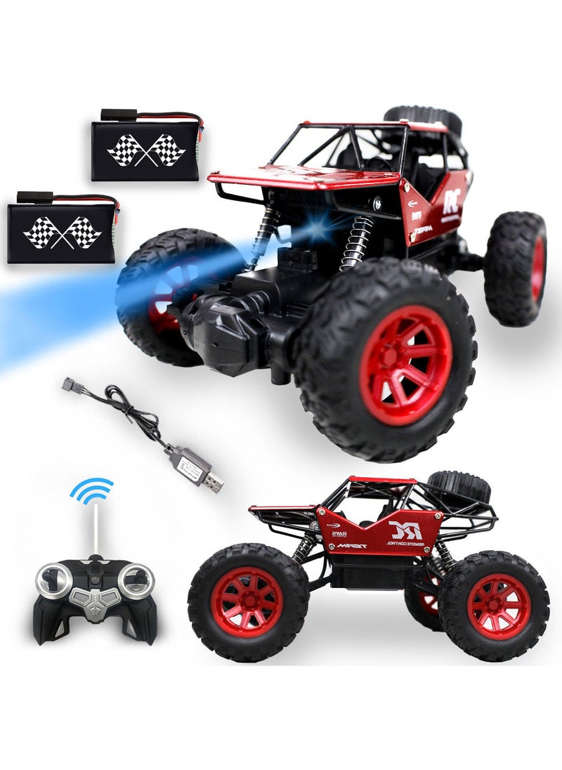KIDWALA Remote Control 2.4Ghz RC Truck 4WD Powerful Rock Crawler Off Road Toys for Boys Red - Image 1
