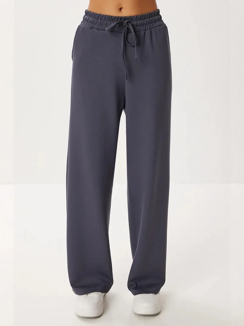 Happiness İstanbul ISTANBUL Pocket Detail Jacket &  Wide Leg Pants Two-Piece Set