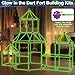 V-Opitos VOpitos 180 Pack Glow in The Dart Fort Building Kits for Kids Age 4 5 6 7 8 Years Old STEM Building Toys for DIY Castles Tunnels Ideal Christmas Birthday Gifts for Boys  Girls - Image 4